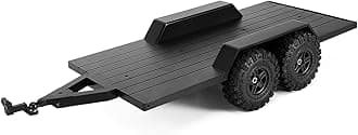 Utility Trailer with Hitch for 1/18 RC Crawler Car TRX4M Upgrade