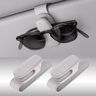 Spigen Tesla Model Y 2025 Juniper/3 2023 2024 Highland 2025 Universal Silicon Clip Sunglasses Holder for Car Sun Visor Designed for Car Accessories Compatible With BMW, Ford, Etc - 2 Pack, Grey