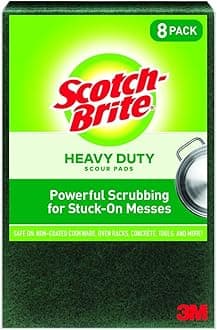 Heavy Duty Scour, Cast Iron, Green, 8 Pads