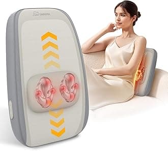 Shiatsu Neck and Back Massager with Heat, Full Back Massager for Deep Tissue Back Pain, Neck and Back Massager, Back Massage Pillow with