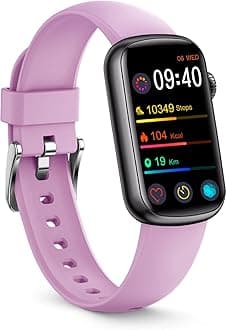 FITVIISlim Fitness Tracker with Blood Oxygen, Blood Pressure, 24/7 Heart Rate and Sleep Tracking, IP68 Waterproof Activity Trackers and Smart Watches with Step Tracker, Pedometer for Women Men