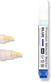Wilkins Premium Midsole Marker for Customization Paint on Leather, Suede, Fabric and Soft Foam for 2-4 Pair of Shoes (Blue)