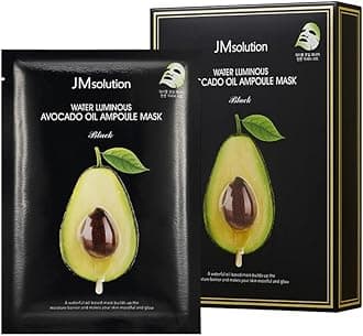 JM Solution Water Luminous Avocado Oil Ampoule Mask Black (Pack of 10)