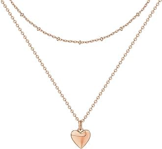 PAVOI 14K Gold Plated Curb Paperclip Box Sphere Bead Snake Herringbone and Figaro Chain Adjustable Necklace