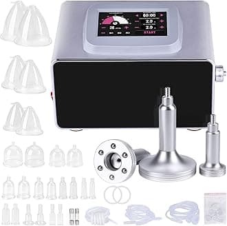 Beauty StarUpgraded Cupping Therapy Machine for GuaSha, Color Touch Operation Screen Cupping Set, Professional Massage 0-60 cmHg Machine with 24 Pcs Suction Cups and 3 Pumps
