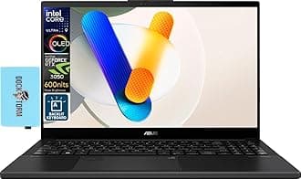 ASUSVivobook Pro 15 Creator Laptop 15.6" OLED FHD 600nits Display (Intel Core Ultra 9-185H, RTX 3050 6GB, 24GB DDR5 RAM, 2x2TB PCIe SSD RAID 0 (4TB), Backlit KB, Thunderbolt 4, Win11H) w/DKZ USB Hub
