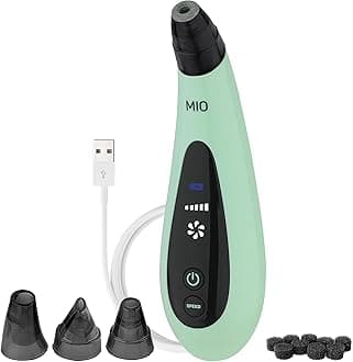 Spa Sciences MIO Diamond Microdermabrasion Blackhead Remover, Pore Suction Tool–Rechargeable-Dermatologist Recommended Skin Resurfacing System for Anti-Aging-Exfoliator for Acne Scars/Wrinkles (Mint)