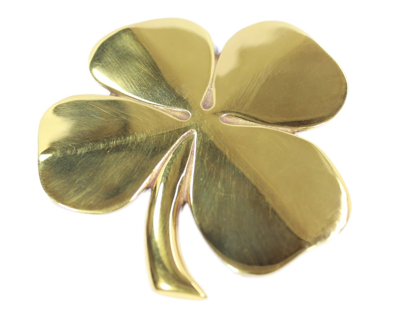 Biddy Murphy Wall Decor Four Leaf Clover Shamrock Wall Hanging Brass with Irish Blessing