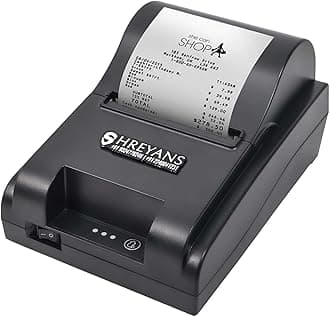SHREYANS Inkless Thermal Billing Printer Compatible with Windows, Linux, and Macbooks (80mm Receipt)