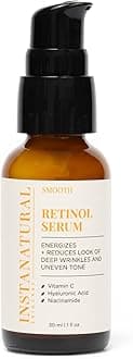 InstaNatural Retinol Serum for Face with Niacinamide, Vitamin C, and Hyaluronic Acid, Anti Aging for Firmer Skin, Lines & Wrinkles & Brightening Serum