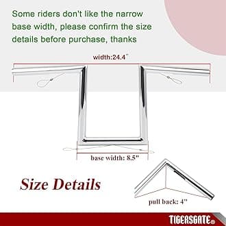 Chrome 12" Rise Z-Bar Sportster Handlebar with Indents for Harley 2007-up Sportster XL883 & XL1200 Models, 2006-2017 FXDB & 1996-2005 Dyna FXDWG, Some Yamaha Virago XV, Honda Models