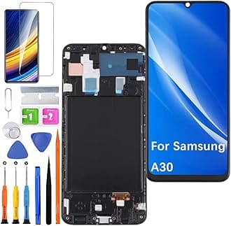 Screen Replacement for Samsung Galaxy A30 Display INCELL, for Samsung A305F A305G A305YN A305N A305GT LCD Display Touch Digitizer Assembly with Repair Part Tools (Black with Frame)