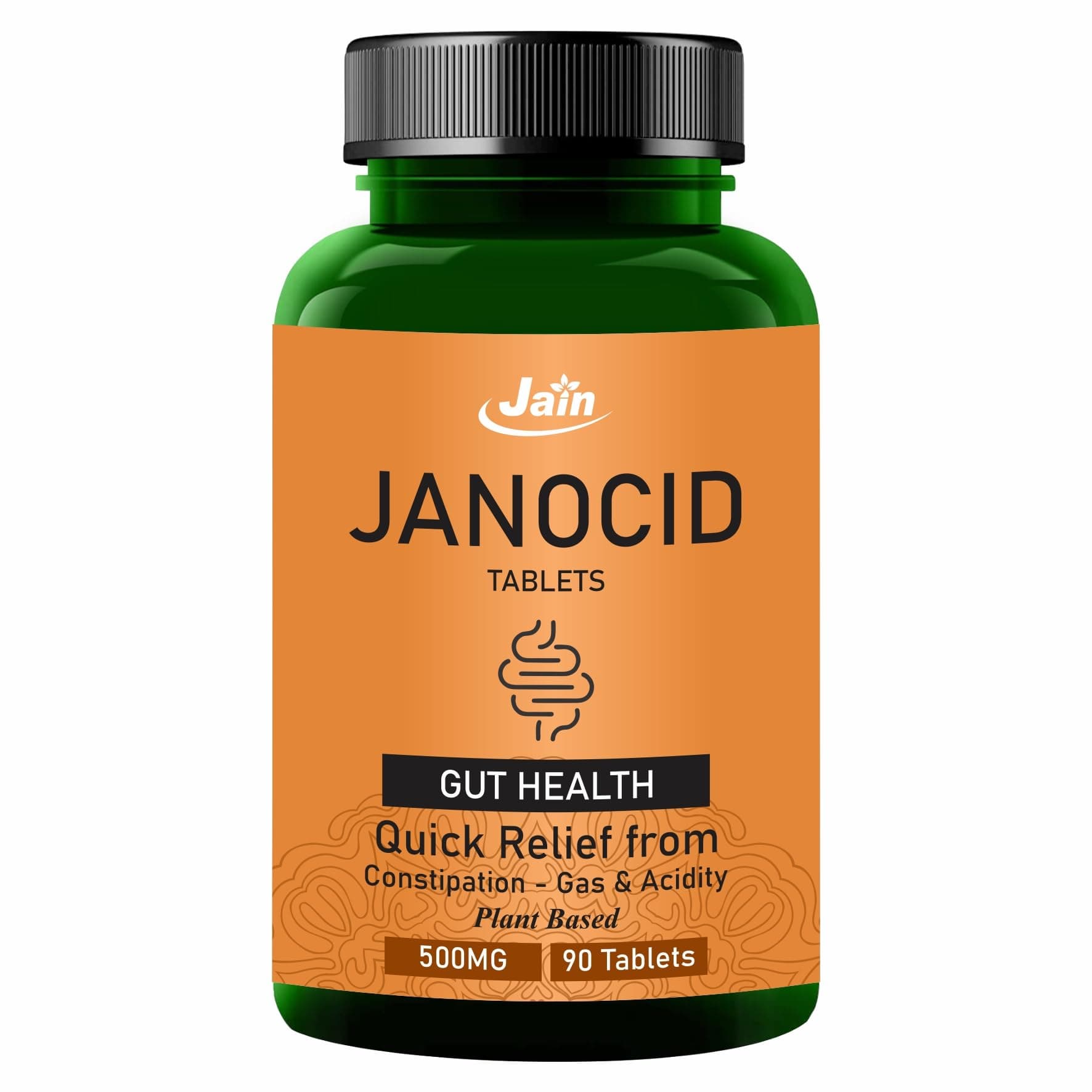 Janocid 500 mg, 90 Tablets | For Better Digestive Function | Quick Relief from Constipation-Gas & Acidity | Colon Cleanser for Healthy Gut