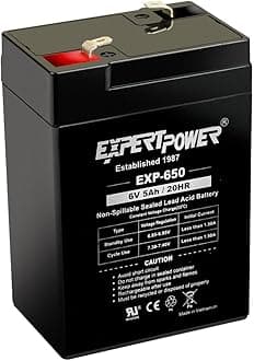 ExpertPower 6V 5Ah SLA Rechargeable Battery
