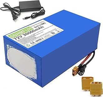 Li-Ion E-Bike Battery 72V 20AH 30AH with 80A BMS and 84V 5A Charger for Mountain Bike Golf Cart Tricycle Motor 1500W - 3000W