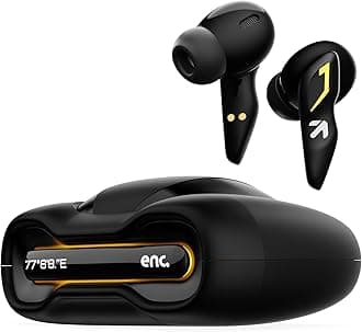 Boult Audio UFO Truly Wireless in Ear Earbuds with 48H Playtime, Built-in App Support, 45ms Low Latency Gaming, 4 Mics ENC, Breathing LEDs, 13mm Bass Drivers Ear Buds TWS, Made in India (Black Gloss)