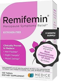 Menopause Symptoms Relief - Clinically Proven Ingredients - Menopause Supplements - Black Cohosh - Estrogen-Free - Made in Germany - 120 Tablets