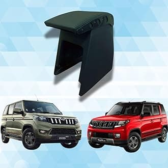 Pabla Enterprises Wooden Car Center Armrest Console For MAHINDRA NEW BOLERO NEO & TUV300 (Black Color)