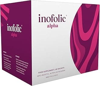 Alpha - Natural Support for PCOS in Women - 95% Effective - Restores Ovulation - Female Hormone Balance - 4000mg Myo-Inositol- 100mg Alpha-lactalbumin - 400ug Folic Acid – 60 Sachets