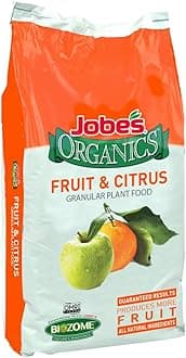 Jobe's Organics Fruit & Citrus Fertilizer with Biozome, 3-5-5 Organic Fast Acting Granular for All Fruit and Citrus Trees, 16 pound bag