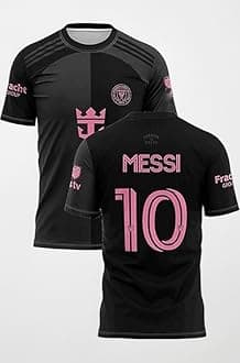 RJM Messi 10 Miami Black Football T-Shirt 2024-2025 (Men's & Kid's)