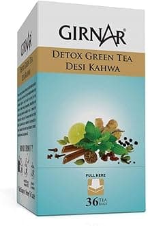Detox Desi Kahwa Green Tea Bags-Set Of 36-(Pack Of 4),1.763698097 Pounds