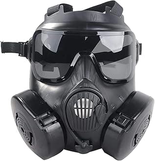 Full Face Airsoft Gas Mask Tactical Skull Dummy Toxic Game Mask for BB Gun CS Paintball Cosplay Costume Halloween Masquerade