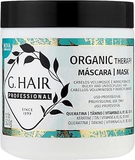B-tox Hair Mask Organic Therapy Voluminous and Indiciplined Hair 500g, 3.53 Ounce (Pack of 1), green