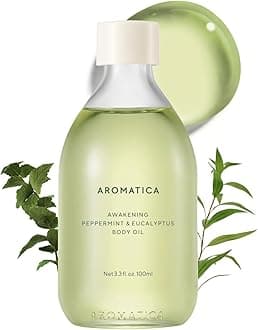 AROMATICA Awakening Body Oil Peppermint & Eucalyptus - 100ML / 3.38 fl. oz. - Aromatherapy Massage Oil