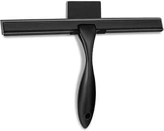 HIWARE Plastic All-Purpose Shower Squeegee for Shower Doors, Bathroom, Window and Car Glass Plastic Set of 3