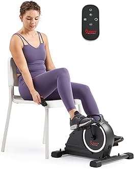 Sunny Health & Fitness Smart Dual Function Under Desk Pedal Exerciser, Free SunnyFit APP Connection, Portable Indoor Cardio Mini Bike at Home, Arm/Leg Cycle for Seniors