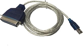 AYA 6Ft. USB to Parallel IEEE 1284 Printer Adapter Cable PC (Connect Your Old Parallel Printer to a USB Port) Win XP/7/8/10 and MAC OS Compatible