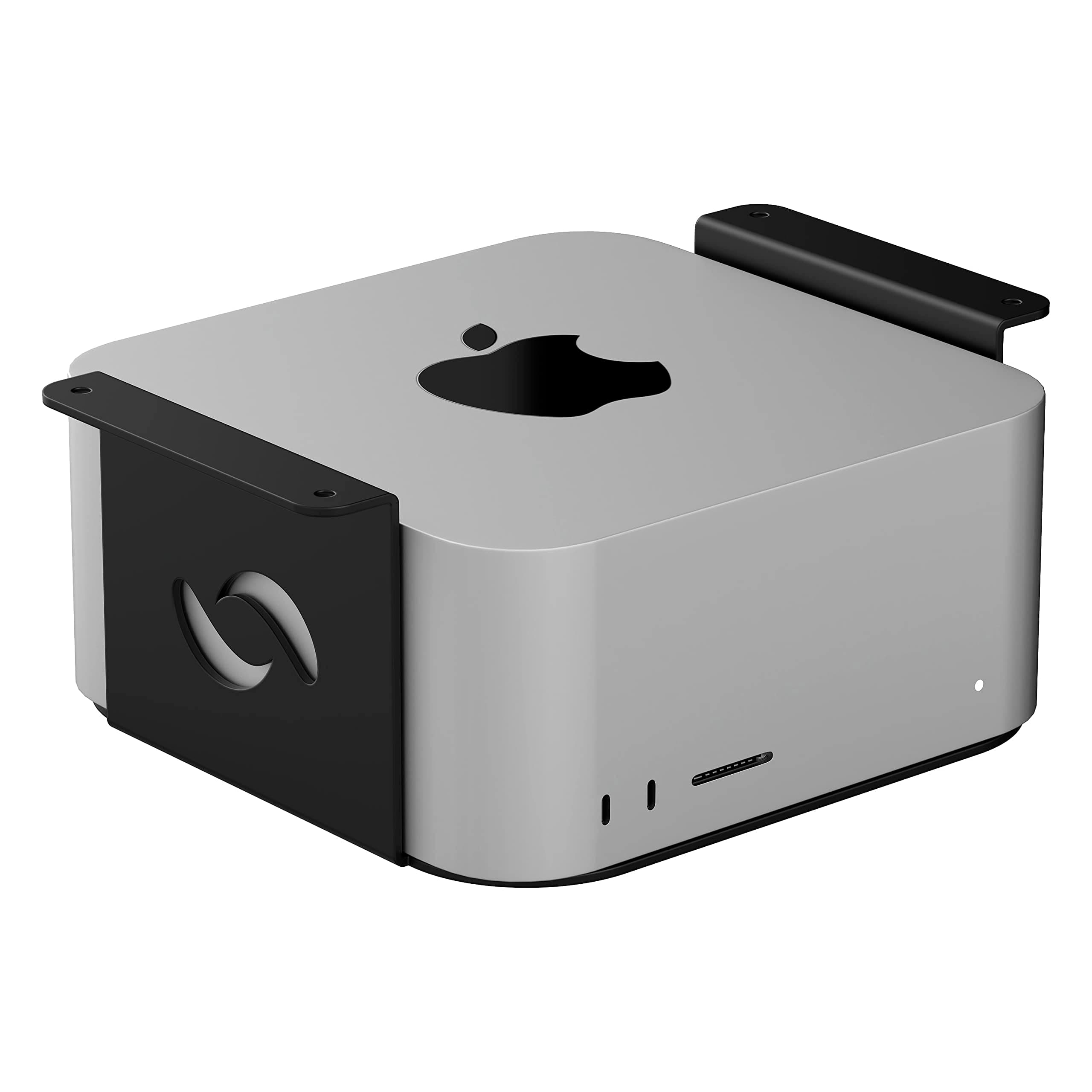 HumanCentric Under Desk Mount Compatible with Mac Studio, Mounting Stand Bracket for M4 M3 M2 M1, Heat Dissipation, Anti-Scratch, Secure or Hide with a Holder Case