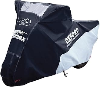 Motorcycle Oxford Rainex Rain & Dust Cover Black Grey X Large. Outdoor Motorbike Cover