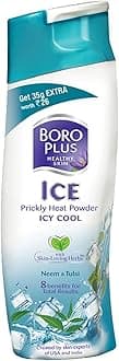 BoroPlus Talc Prickly Heat Ice Cool Powder, 150g + 50g Extra
