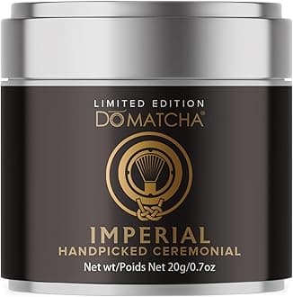 DoMatcha - Imperial Ceremonial Matcha Tin, 0.7oz - Limited Edition Hand-Picked Japanese Matcha from Uji, Kyoto – Exclusive 16th-Gen Tea Master Blend – Rich in L-Theanine for Tea Ceremony Experience