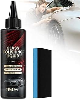 Auto Glass Scratch Care Polishing Fluid, 2025 New Glass Oil Film Remover for Car Window,Liquid Glass Polish,Paint Restorer,Car Scratch Remover for Minor Scratches,Eliminates Coatings Waxes Oils (1)