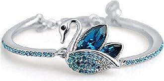 Platinum Plated Austrian Crystal Stylish Bracelet for Women and Girls