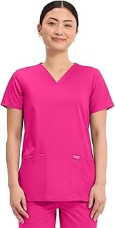 Medical Women's Scrub Top V-Neck Modern Classic Fit with 3 Pockets, Ultra Soft and 2-Way Stretch Fabric - WW620