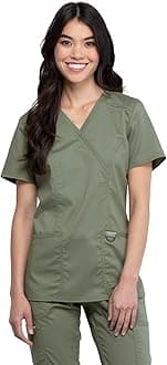 Cherokeewomens Mock Wrap Top Mock Wrap Top (pack of 1)