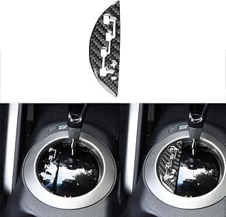 Car Automatic Gear Box Display Panel Trim Real Carbon Fiber Sticker Compatible with Hyundai Veloster 2012 2013 2014 2015 2016 2017 Black Accessories