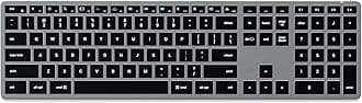 SATECHI Slim X3 Thin Bluetooth Wireless Keyboard - US QWERTY Arrangement, Backlit Numeric Keypad with Multiple Pairing - Compatible with MacBook Air & Pro M5/M4, Mac Mini, iPad Air & Pro, iMac and More - Space Gray
