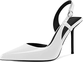YODEKS Women's Slingback Heels Pointed Toe D'Orsay High Heel Pumps 4 Inch Shoes US Size 5-13