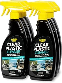 Invisible Glass 92084-6PK Clear Plastic Cleaner for Cars, Motorcycles, RVs, Boats, Helmet Visors, Golf Carts, Acrylic and Vinyl Windows, Streak-Free, Haze-Free, Prevents Static, 22 Fl Oz, Pack of 6
