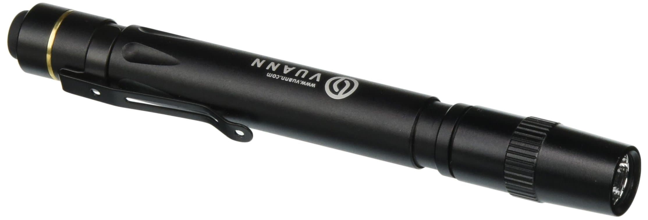 Pl90 Waterproof LED flashlight Penlight with 2 AAA Batteries 3 Modes Max 90 Lumens -The Best EDC Pen Flashlight for Doctor Nurse Technicians Engineer and Daily Use 2 Color Available(black)