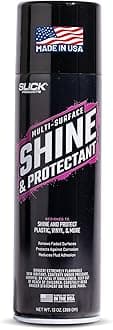 Slick Products Shine & Protectant Spray 17.35 FL OZ. - High Gloss Clear Coating Renew Vinyl, Plastic, Rubber, Trim, Tire, Car, Truck, Motorcycle, Dirt Bike