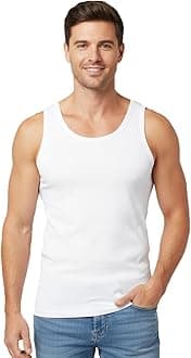 Men’s 100% Cotton Interlock Vests 3 Pack – Sleeveless Breathable Undershirts, Soft Lightweight Base Layer, White or Mixed Colours, Sizes S–5XL
