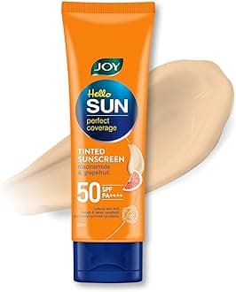 Joy Tinted Sunscreen SPF 50 With Natural Tone Tint (50ml) | Mattifying, Water Resistant & Easy Blending Cream for Sun Protection | Broad Spectrum Sunscreen For Men & Women