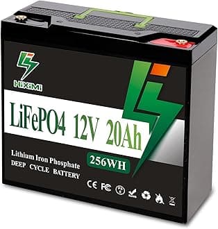 12V 20Ah LiFePO4 rechargeable lithium iron phosphate rechargeable lithium battery, with 20A BMS, suitable for ups small fish finder alarm system security camera.