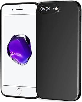 TENOC Phone Case Compatible with iPhone 7 Plus & iPhone 8 Plus, Black Case Anti-Fingerprint Protective Bumper Matte Cover for 5.5 Inch